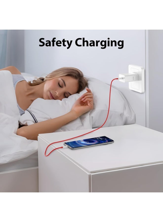 100W Supervooc Warp Charger Power Adapter for Oppo Reno 15/14/13/12/11/10/9/8 A79/A78/A77/A58/A57/A56/A55 and Realme Smart Phone/Oneplus 15/14/13/12/11/10/9/Ace 6/Ace 5/Ace 4/Nord 300, Fast Wall Charger Adapter with 3.3ft USB C Cable - Image 3